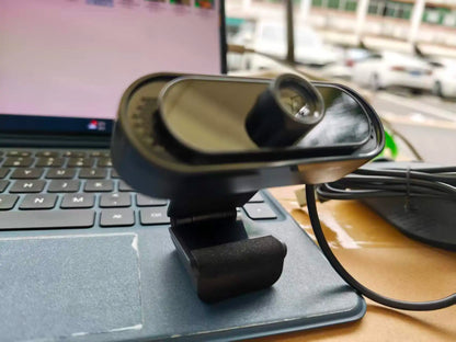 Webcam with Microphone, USB Computer Camera for Video Calls, Zoom, Teams, Streaming, Plug and Play for PC, Mac