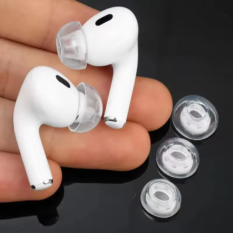 For Airpods Pro 2 Eartips Crystal Earbuds Replacement Transparent Liquid Silicone Earbuds Bluetooth Eartips for Airpods Pro