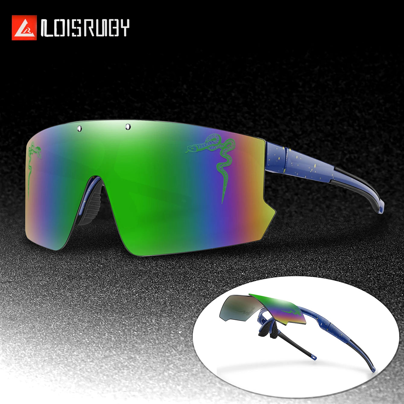 Fashion Shades Windproof Sports Flip On Eyewear UV400 MTB Goggles for Outdoor Cycling Running Unisex Party Sunglasses