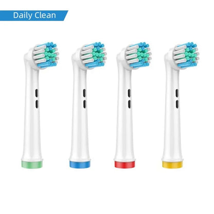 4PCS Dupont Bristle Electric Toothbrush Heads Whiten Teeth/Daily Clean/Precison Cleaning/Soft Care Teeth Function For Oral B