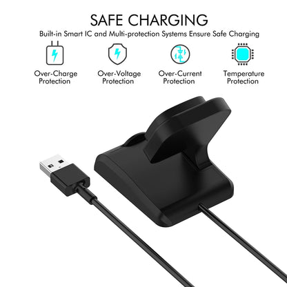 Charger Dock for Fitbit Sense/Sense 2/Versa 4/Versa 3 Stand Charging Cable Station Base Cradle with USB Cord Replacement