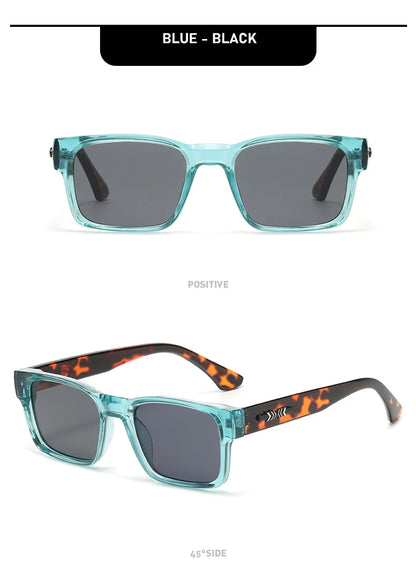 Light Luxury Square Sunglasses Minimalist Design Elegant Unisex Uv400 Protection Sun Glasses 9017