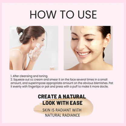 1/2/3pcs CC Cream Foundation Waterproof Brighten Moisturizing Foundation Concealer Oil-Control Long Lasting Spf 50 Makeup