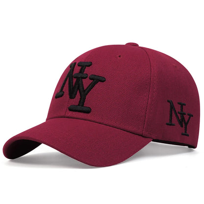 Unisex NY Letter Embroidery Leopard Print Baseball Caps Spring Autumn Outdoor Adjustable Casual Hats Sunscreen Hat Sports Cap
