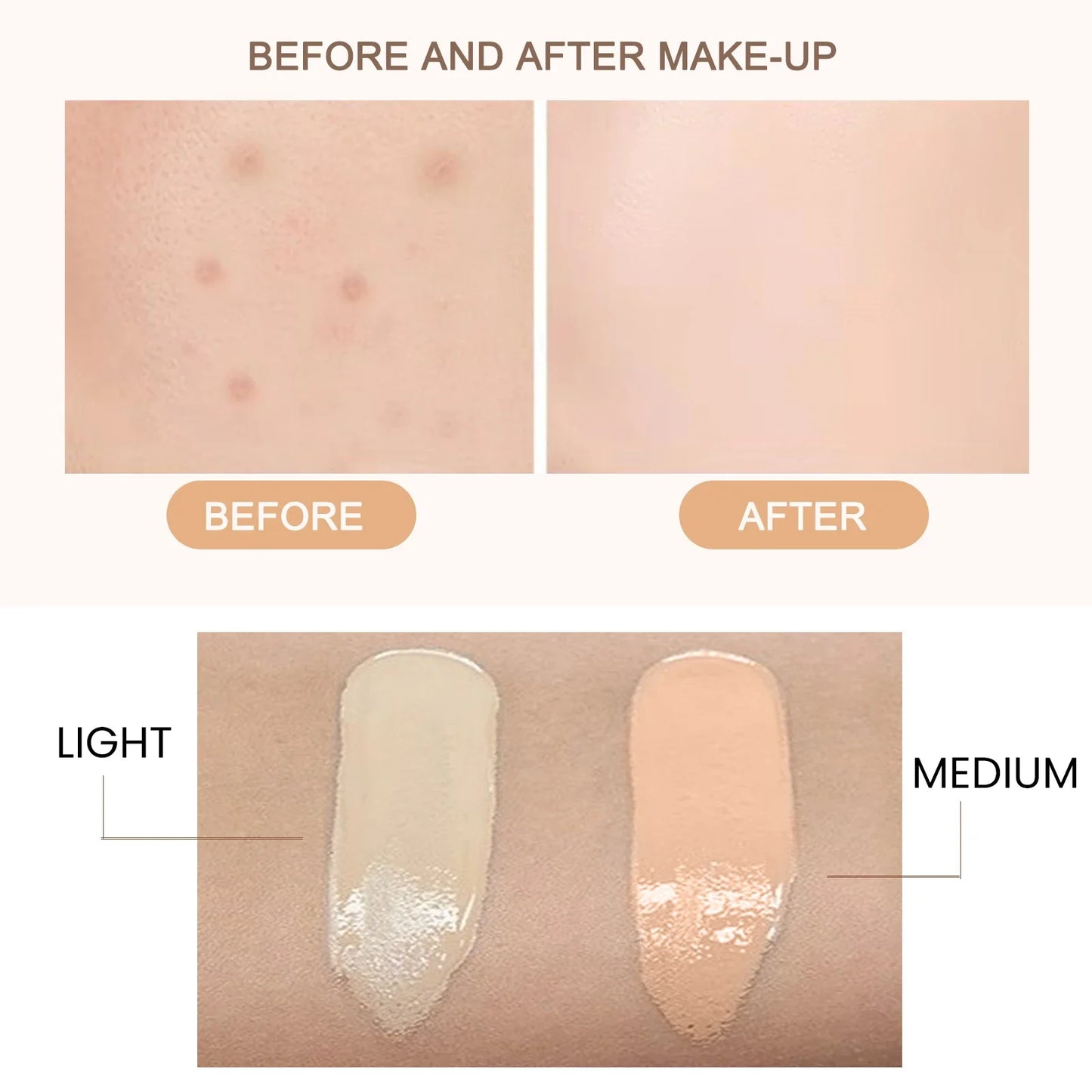 1/2/3pcs CC Cream Foundation Waterproof Brighten Moisturizing Foundation Concealer Oil-Control Long Lasting Spf 50 Makeup