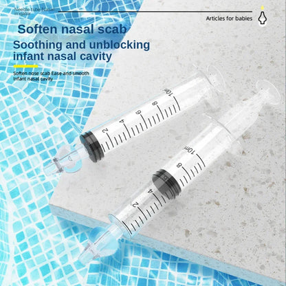 10ML Baby Nasal Syringe Set with 5 Silicone Heads Baby Nasal Aspirator Qucik Syringe Nose Cleaner Rinsing Tools for Infant Kids
