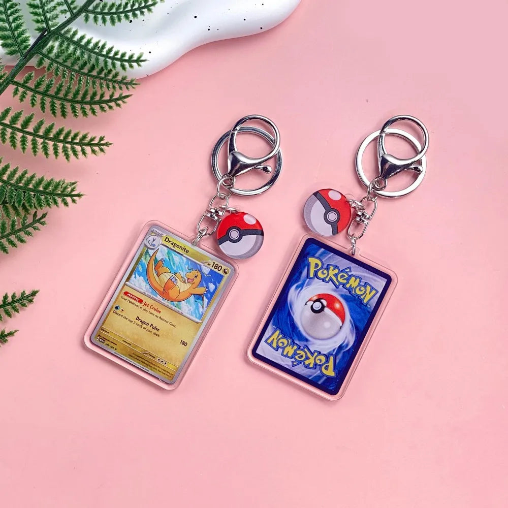 1/43Pcs Pokémon Pikachu Bulbasaur Gold Saint Acrylic Keychain Backpack Pendant Bag Charms Accessories Decoration Holiday Gifts