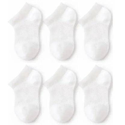 3Pairs/lot Summer Baby Thin Mesh Cotton White Pink Ankle Short Sock for Toddler Kids Boys Girls Breathable Soft Stretch Socks