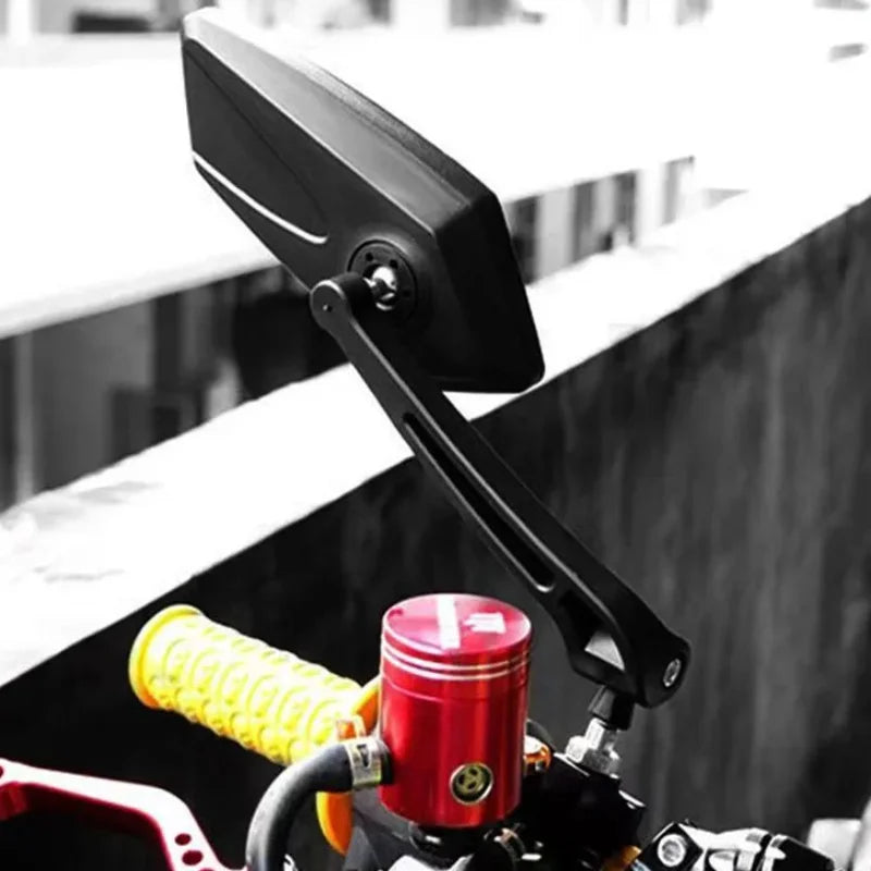 Universal Bike Handlebar Mirrors Motorcycle Rear View Mirror HD Wide Angle & 360° Rotating Back Sight Rearview Motorcycle Mirror