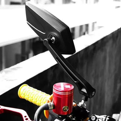 Universal Bike Handlebar Mirrors Motorcycle Rear View Mirror HD Wide Angle & 360° Rotating Back Sight Rearview Motorcycle Mirror