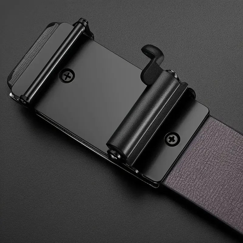 Stylish Men's PU Leather Belt - Fashion Belts for Daily Life, Leisure, Party, Festival, Work, and Business Automatic Buckle