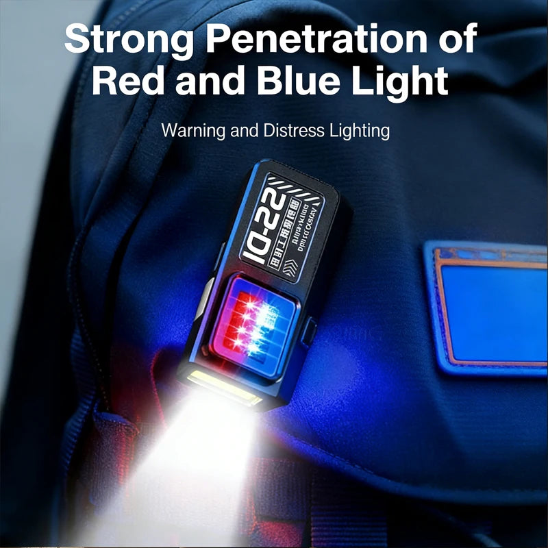 Mini COB LED Flashlight USB C Rechargeable Powerful Work Light  with Clip Magnet Waterproof EDC Camping Walking Pocket Lamp