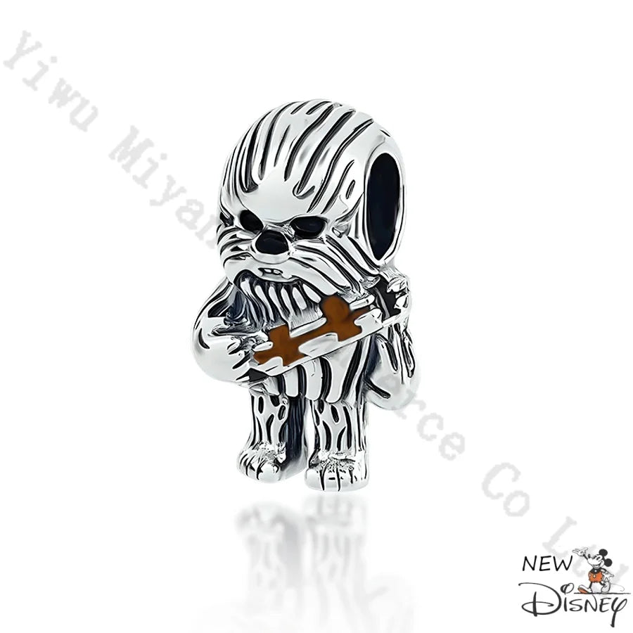 Disney 2026 Charms for Bracelet 925 Sterling Silver Darth Vader Grogu Beads Pendant DIY Jewelry Making Gift for Women Men Fans