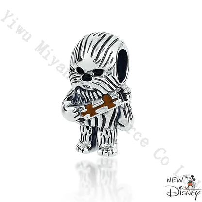 Disney 2026 Charms for Bracelet 925 Sterling Silver Darth Vader Grogu Beads Pendant DIY Jewelry Making Gift for Women Men Fans