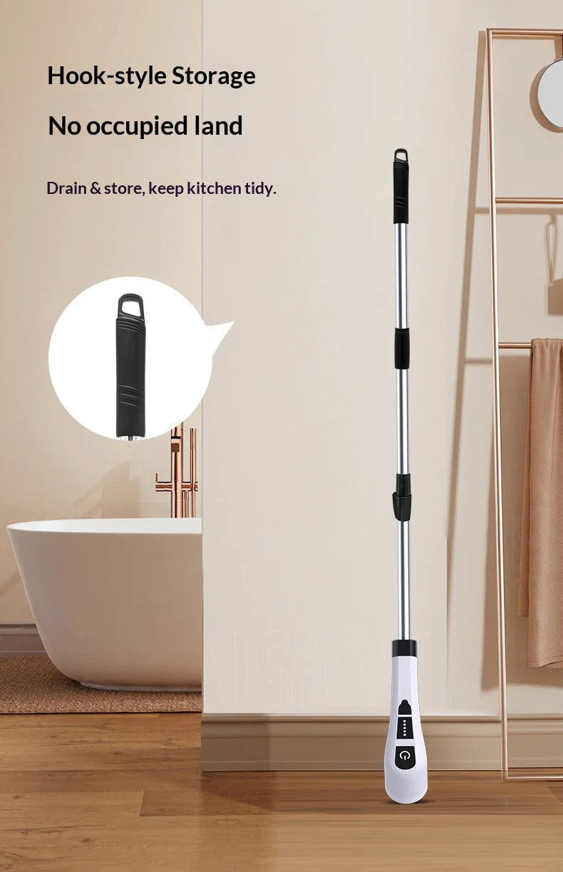 HOMEFISH Cordless Spin Scrubber Electric Cleaning Brush for Bathroom Kitchen Toilet Multipurpose Household Cleaning Tool