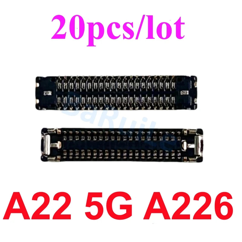 20pcs USB Charging FPC Connector on Mother Board For Samsung  A31 A71 A72 A52 A53 A22 A12 A02S A05 A40 A70 Charger Plug on Board
