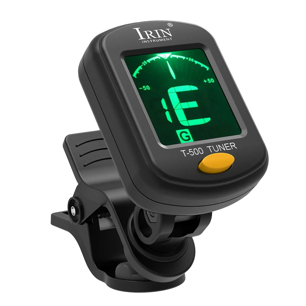 IRIN T-500 Guitar Tuner Rotatable Clip-on Tuner LCD Display for Chromatic Acoustic Guitar Bass Ukulele Guitar Parts & Accessory