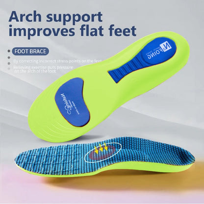 Green Orthopedic Insoles for Sport Shock-absorbing Insole for Shoes Arch Support Plantar Fasciitis Templates Pads Men Women Sole
