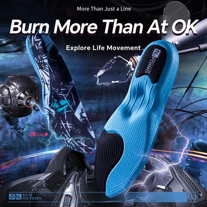 1Pair Premium EVA Orthopedic Insole For Feet Shock Absorption Deodorization Breathable Sole Pad Sport Arch Support Feet Care