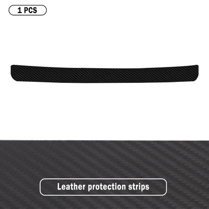 Universal Leather Door Sill Protection Strip Carbon Fiber Car Trunk Trunk Decoration Car Rear Bumper Protection Strip Auto Parts