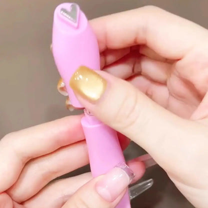 1Pcs 3-In-1 Heart Shape Cat Eye Nail Art Magnet Double Line Moon Snake French Magnet Pen for Magnetic Gel Polish Manicure Tools