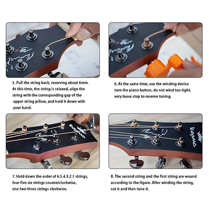 6Pcs/Set High-Quality Acoustic Guitar Strings - Replacement Guitar Strings, Premium Guitar Accessories