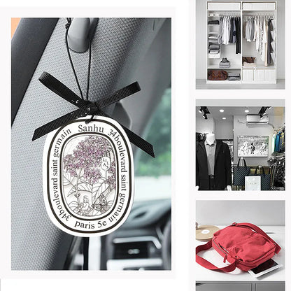 6Pcs Air Freshener Car Perfume Natural Scented Paper Auto Hanging Decoration fragrant tablets Aromatherapy Accessories Interior