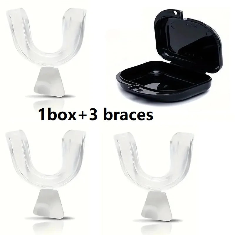 Silicone Mouth Guard Teeth Protector Night Guard Mouth Tray for Bruxism Grinding Non-snoring Teeth Whitening Protection