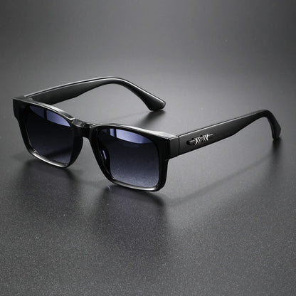 Retro Punk Fashion Sunglasses - Square Protective Frame, UV400 Unisex for Outdoor Adventures & Casual Style