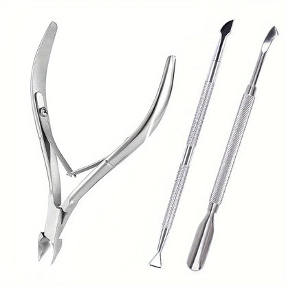 Nail Cuticle Pusher Tweezer Rainbow Cutter Nipper Clipper Dead Skin Remover Stainless Steel Manicure Nails Art Tool ManicureTool