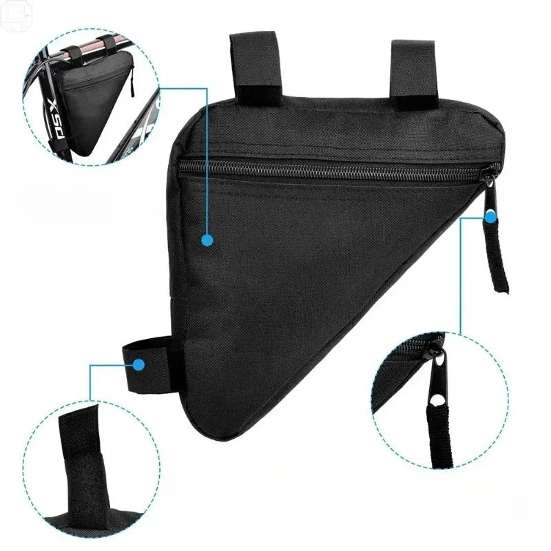 1PC Waterproof Bicycle Bag Front Tube Frame Handlebar Triangle Pouch Cycling Accessory with Frame Holder