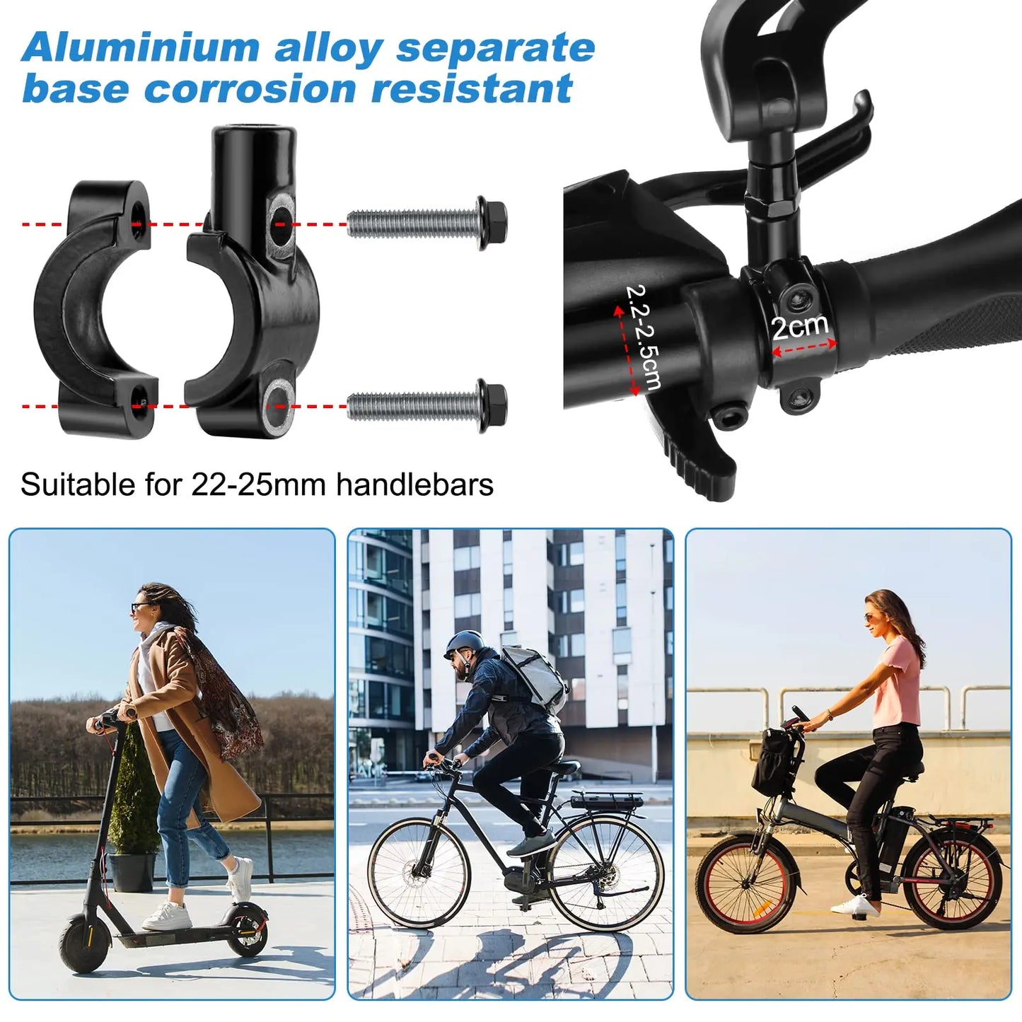 DOMEN Bicycle Rearview Wide-Angle Mirror Cycling 360° Rotate Road Bike Handlebar Rear View Mirrors Bike Accessories