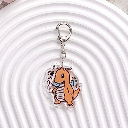 1/12PCS Pokémon Characters Pikachu Bulbasaur Acrylic Keychain Bag Charms Accessories Backpack Pendant Key Holder Friend Gifts