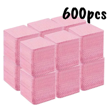 20-600pcs Lint-Free Nail Wipes Gel Cleansing Tissues Aluminum-Free Nail Polish Remover Pads for Nail Beauty Cleaning Care Tool