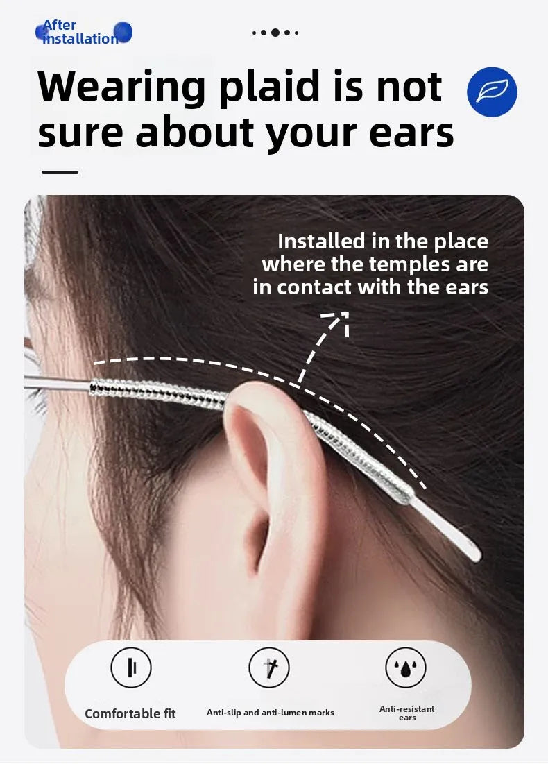 Anti Slip Glasses Silicone Ear Hooks for Sports Non Slip Eyewear Retainer Frame Grips to Prevent Falling Off
