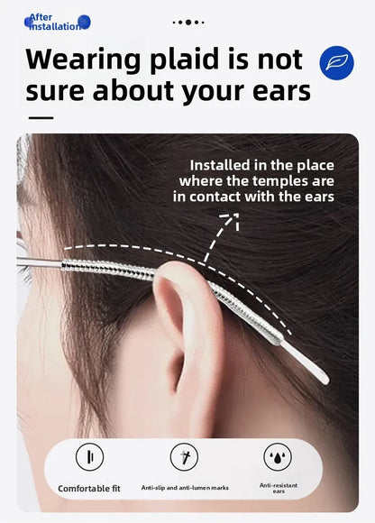 Anti Slip Glasses Silicone Ear Hooks for Sports Non Slip Eyewear Retainer Frame Grips to Prevent Falling Off