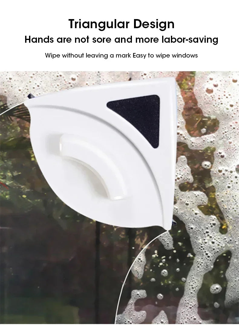 Magnetic Double Layer Glass Window Cleaner Home Multifunctional High Rise with Automatic Drainage Strong Grip Long Reach