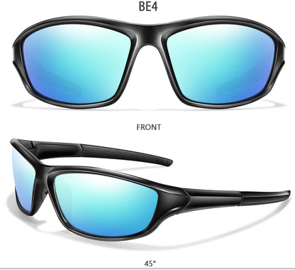 Men and Women Polarized Fishing Sunglasses Outdoor Sports Cycling Driving Hiking Eyewear Camping Travel Transparent Frame UV400