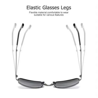 Fashion Foldable Polarized Sunglasses Vintage Men Women High-quality Photochromic Portable Folding Metal Frame Glasses UV400