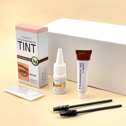 2 in 1 Eyelash and Eyebrow Tinting Kit, Professional Beauty Makeup Tool for Eyebrow and Eyelash Coloring, Suitable for Daily