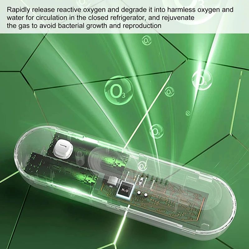 Refrigerator Deodorizer and Air Purifier - Extend Food Shelf Life, Remove Odors (Smoke, Pet, Toilet), for Car and Fridge