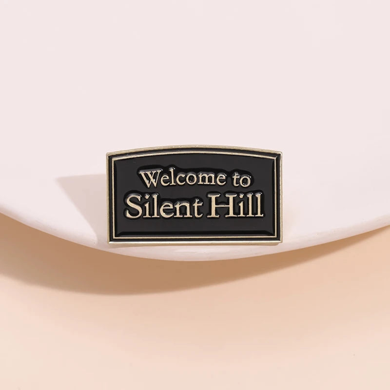 Welcome to Silent Hill Brooch Enamel Pins Horror Film Game Badge Metal Brooch Lapel Badge Punk Jewellery Backpack Accessory Gift