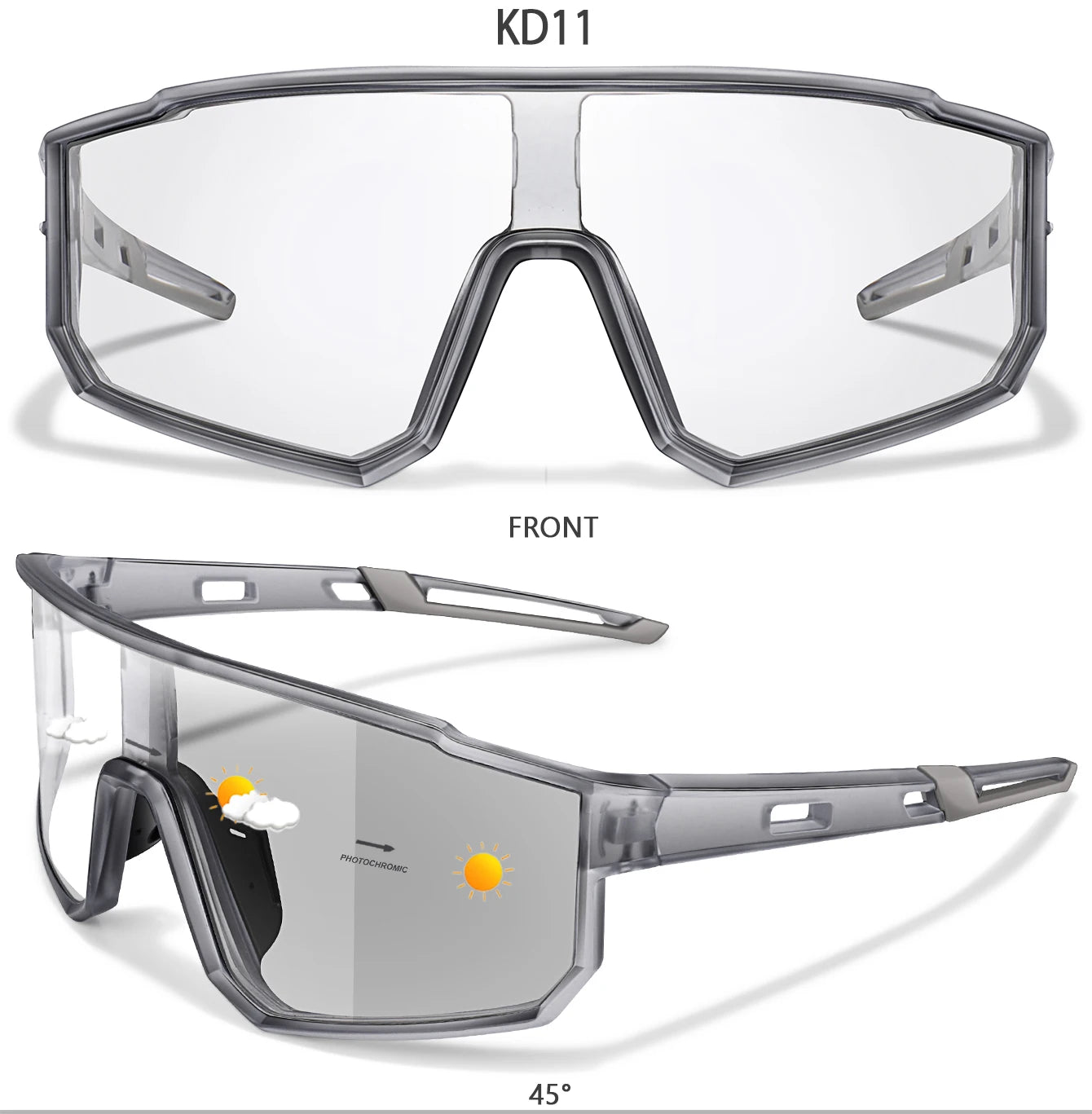 Fashion Brand Men Women Bicycle Photochromic Eyewear MTB Bike Fishing Running Cycling Sports Sunlasses Comfortable Goggles