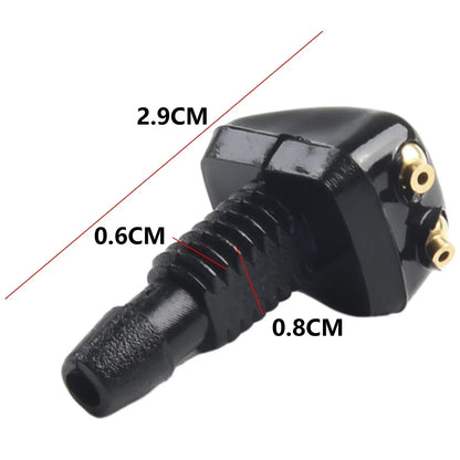 Sale 2Pcs Car Windshield Wiper Washer Spray Nozzle Fits Most Car Models Car Dual Holes Windshield Washer Nozzle Water Spray