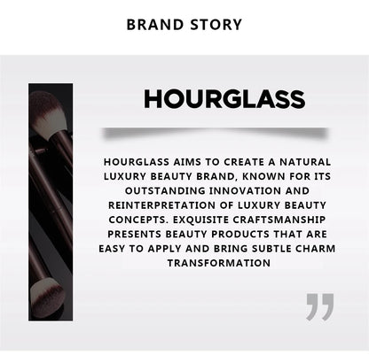 Hourglass Makeup Brush- No.15 Retractable Double-Ended Complexion Brush Soft Fiber Hair Fashion Design Single Face Brush