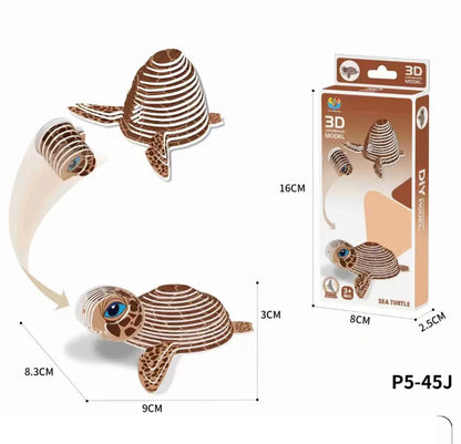 Children's Cartoon Dinosaurs 3D Three-dimensional Puzzle Toys DIY Puzzle Creative Paper Animal Model Assembly  baby toys
