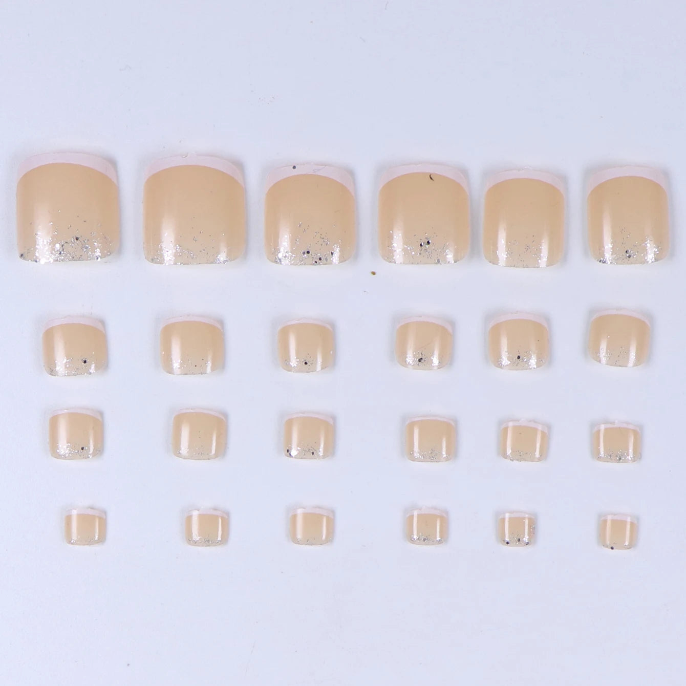 24PCS Pink Fake Toenails With Full Coverage Of Glossy Acrylic Glue, Designed Flower Artificial Ssticks, Suitable For Women's