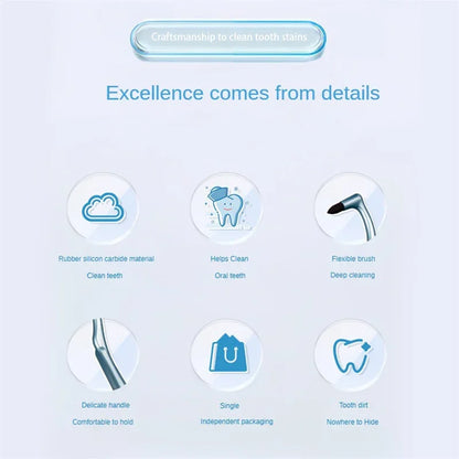1/3/5PCS Teeth Stain Eraser Sponge Remover Tartar/Tea/ Smoke Stains Orthodontic Toothbrush Oral Care Interdental Brush Teeth
