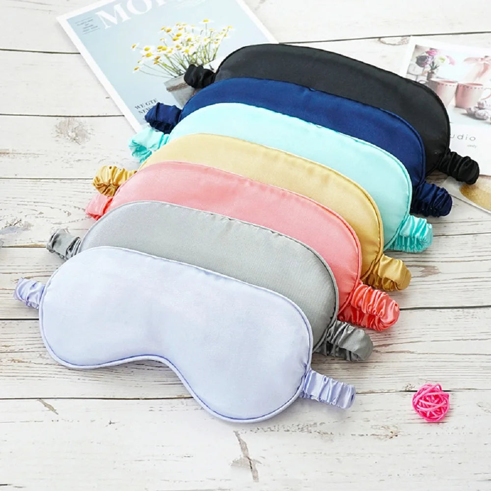 Soft Silk Sleep Mask Eye Masks Coversfor Sleep 100% Blackout Zero Eye Pressure Blindfold with Adjustable Strap Mask Eye Patch