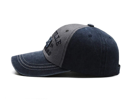 Four Seasons Men's Baseball Cap Casual Wash Embroidered Cap Curved Brim Bowler Sun Hat Official Website